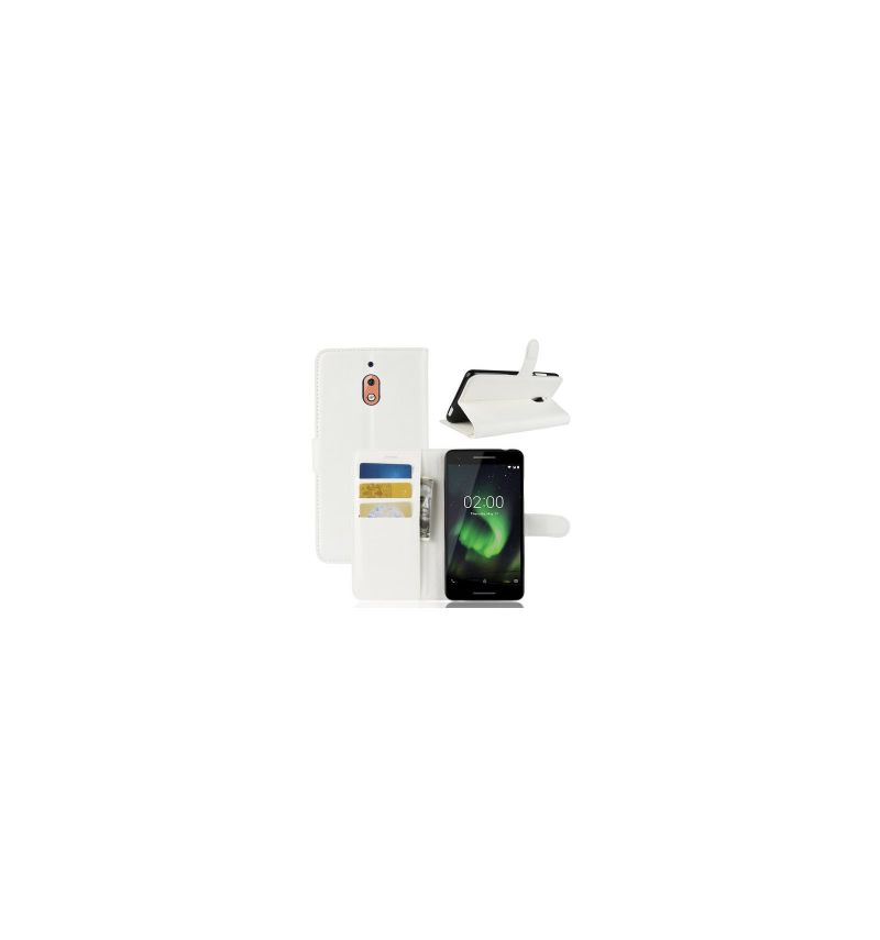 Nokia 2.1 - Housse style cuir porte-cartes