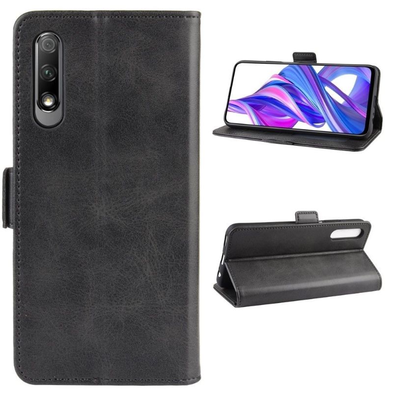 Housse Honor 9X Pro portefeuille revêtement simili cuir mat