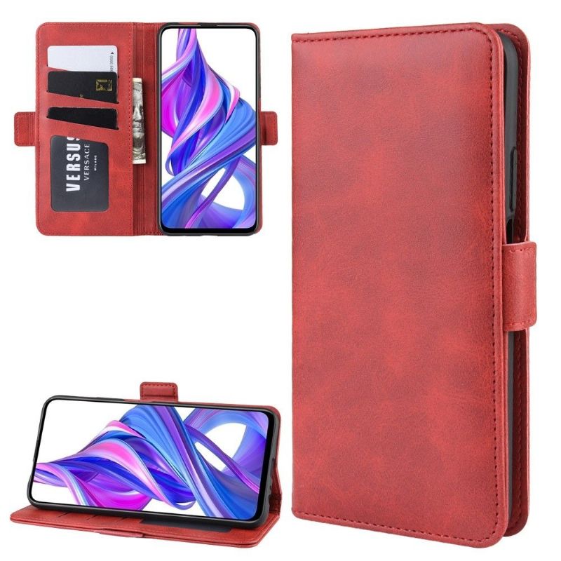 Housse Honor 9X Pro portefeuille revêtement simili cuir mat