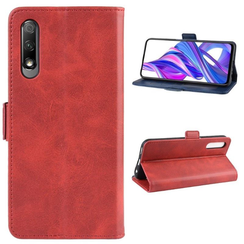 Housse Honor 9X Pro portefeuille revêtement simili cuir mat
