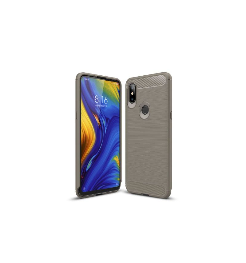 Xiaomi Mi Mix 3 - Coque gel brossé carbone