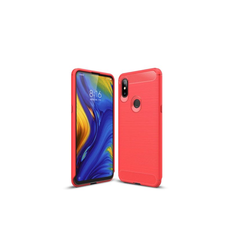Xiaomi Mi Mix 3 - Coque gel brossé carbone