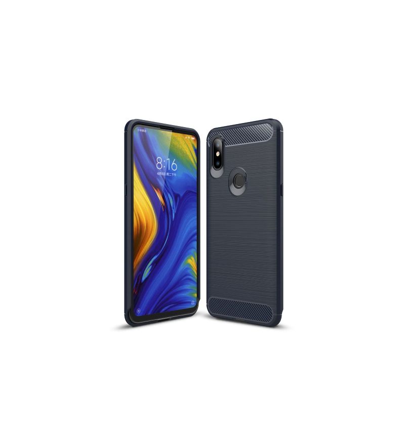 Xiaomi Mi Mix 3 - Coque gel brossé carbone