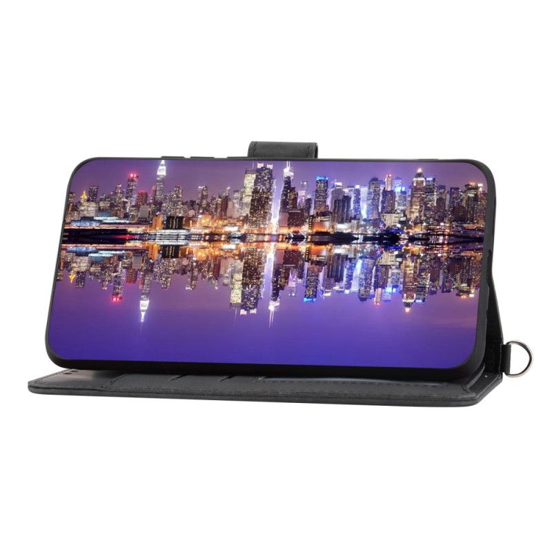 Housse Realme C53 / C51 Motif Fleuri avec Lanière et Bandoulière