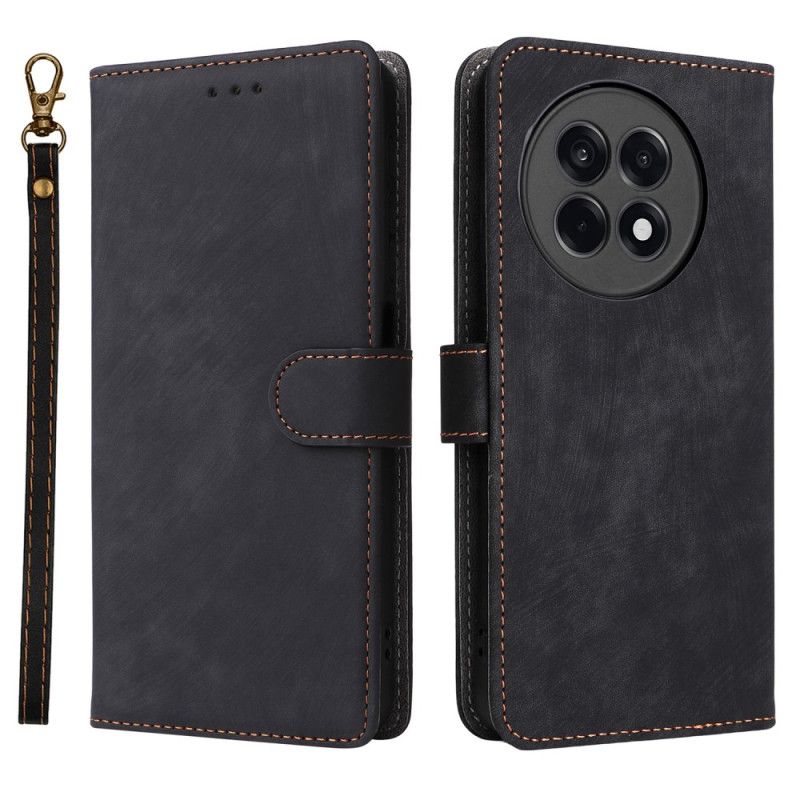 Housse OnePlus 13R Blocage RFID Effet Cuir à Lanière