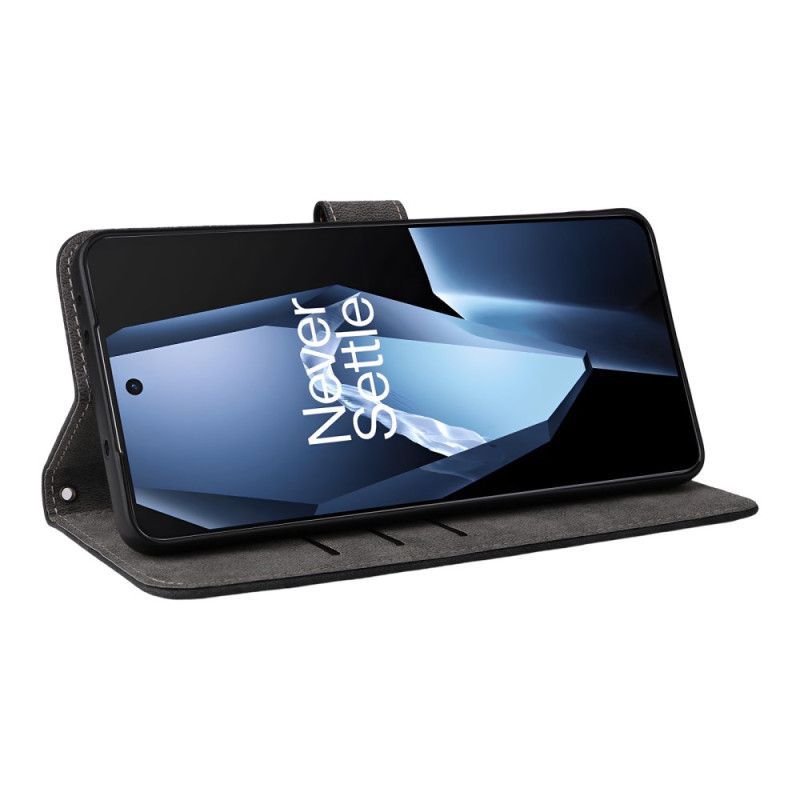 Housse OnePlus 13R Blocage RFID Effet Cuir à Lanière