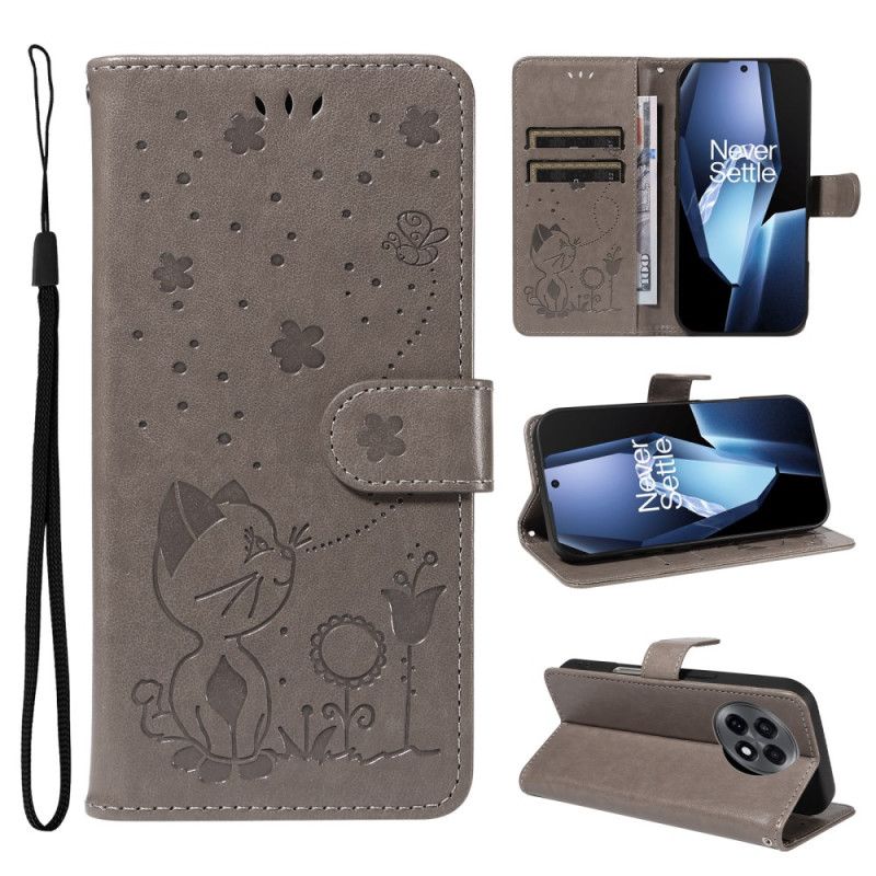 Housse OnePlus 13R Chat et Abeille