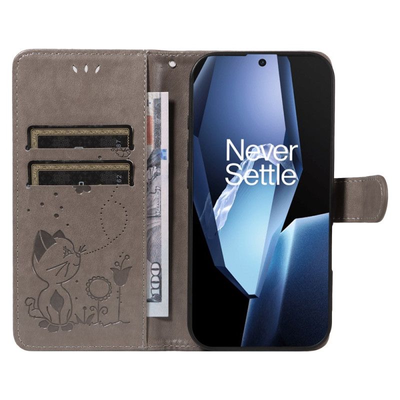 Housse OnePlus 13R Chat et Abeille