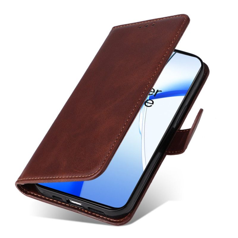 Housse OnePlus 13R Effet Cuir Uni à Lanière