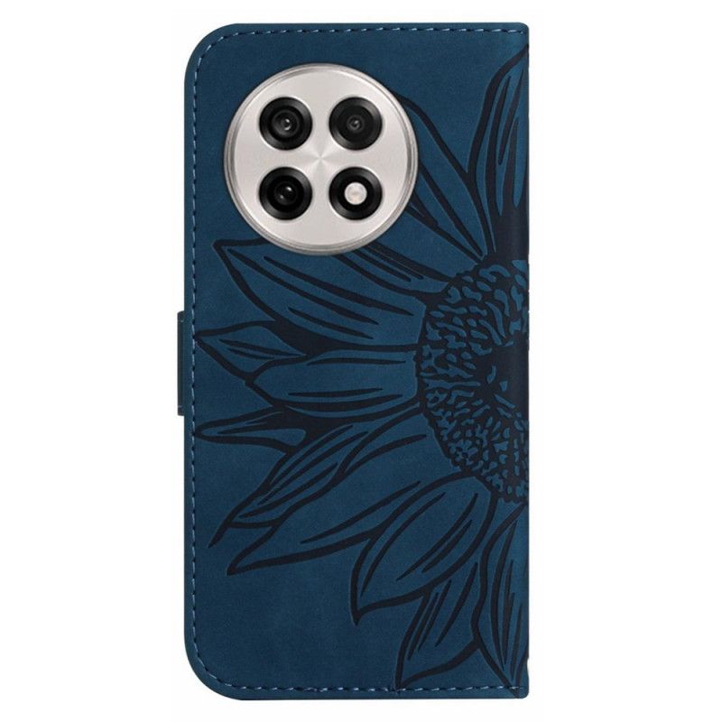 Housse OnePlus 13R Empreinte Tournesol à Bandoulière