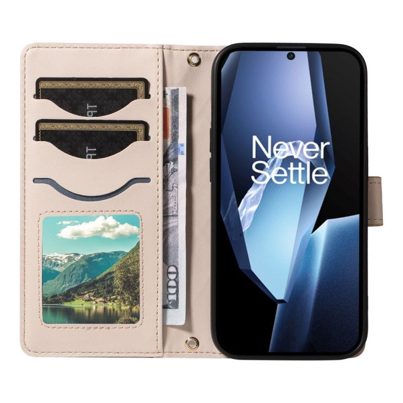 Housse OnePlus 13R Matelassée avec Lanière et Bandoulière