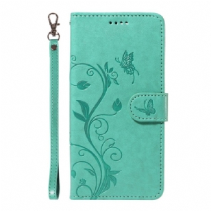 Housse OnePlus 13R Motif Floral à Lanière