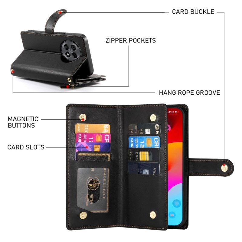 Housse OnePlus 13R Portefeuille à Lanière et Bandoulière