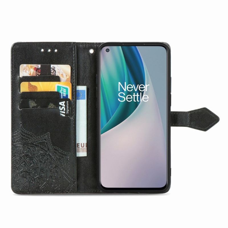 Housse OnePlus Nord N10 5G Mandala relief en simili cuir