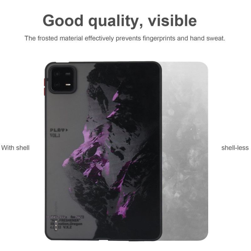Coque Xiaomi Pad 6 / 6 Pro Montagne Enneigée Violette
