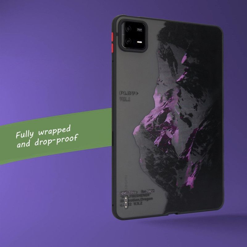 Coque Xiaomi Pad 6 / 6 Pro Montagne Enneigée Violette