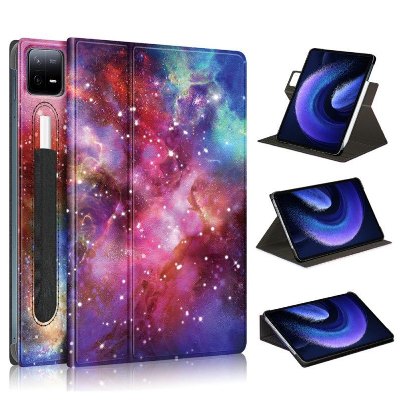Smart Case Xiaomi Pad 6 Pro Rotative Porte-Stylet Galaxie