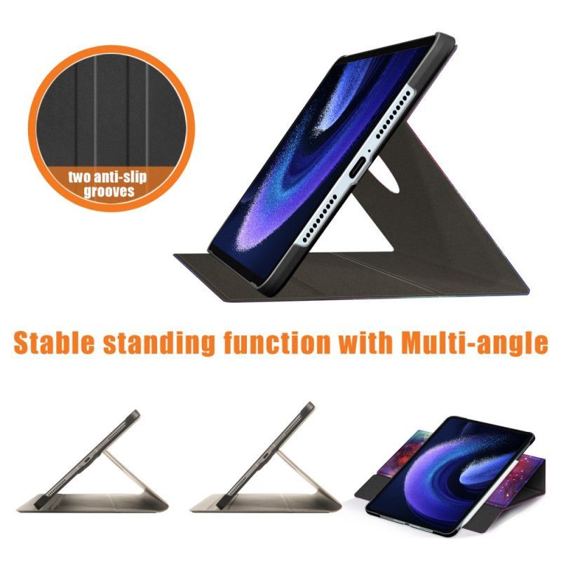 Smart Case Xiaomi Pad 6 Pro Rotative Porte-Stylet Galaxie