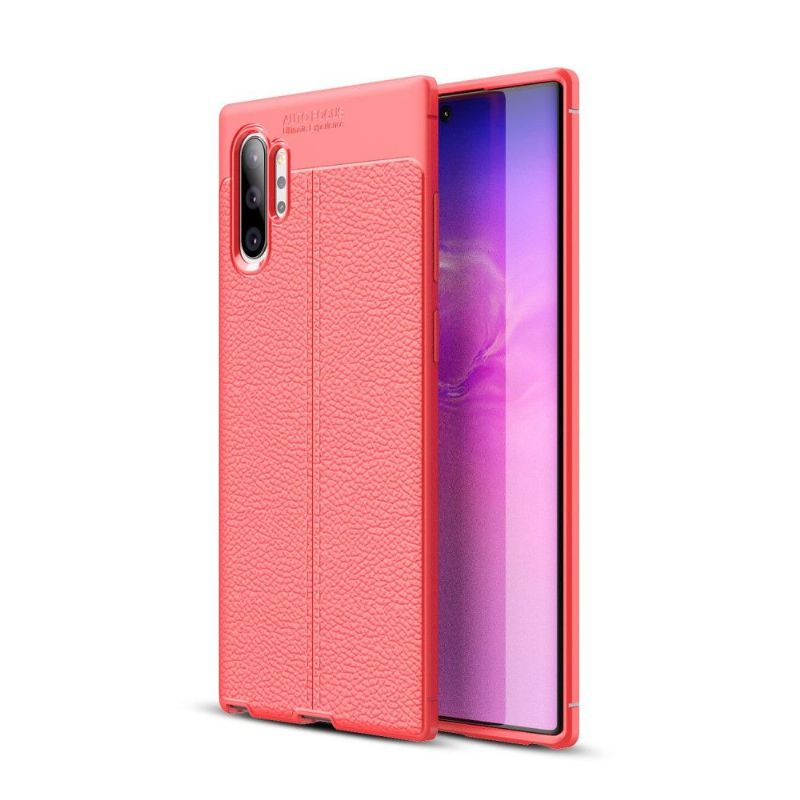 Samsung Galaxy Note 10 Plus - Coque gel finition simili cuir