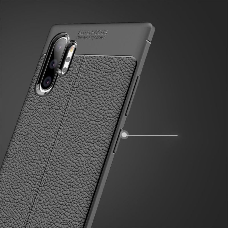 Samsung Galaxy Note 10 Plus - Coque gel finition simili cuir