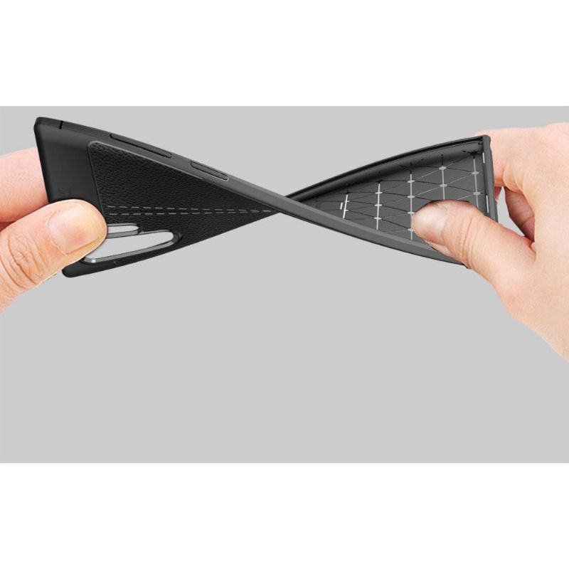Samsung Galaxy Note 10 Plus - Coque gel finition simili cuir