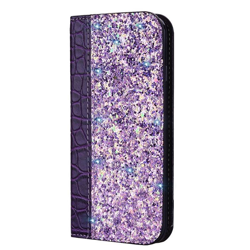 Samsung Galaxy Note 10 Plus - Housse luxury paillettes et effet croco