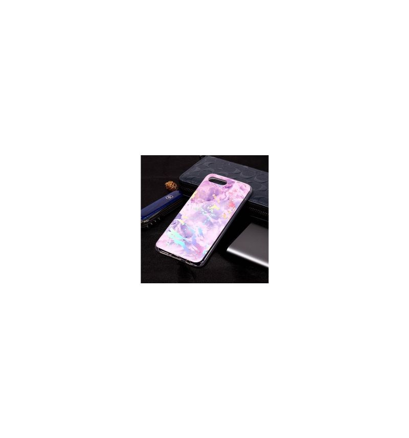 Coque Honor 10 Marbre Premium - Violet