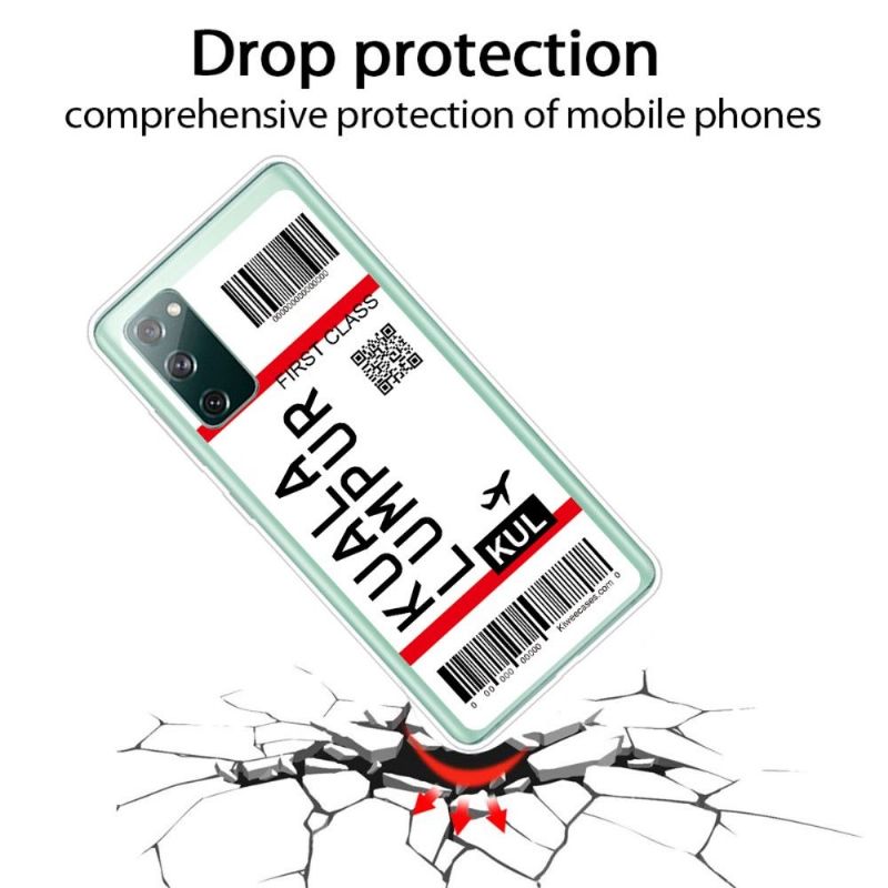 Coque Samsung Galaxy S20 FE Boarding Pass 06 KUALA LUMPUR