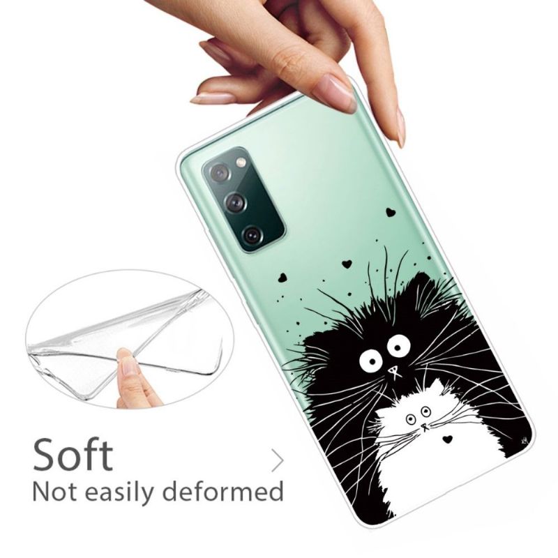 Coque Samsung Galaxy S20 FE chats noir et blanc