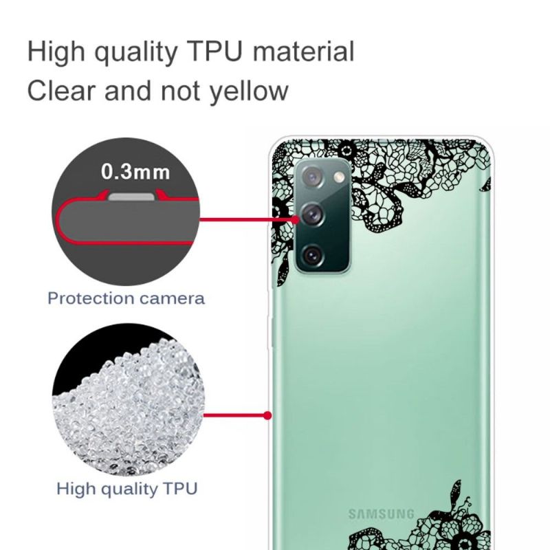 Coque Samsung Galaxy S20 FE fleur dentelle