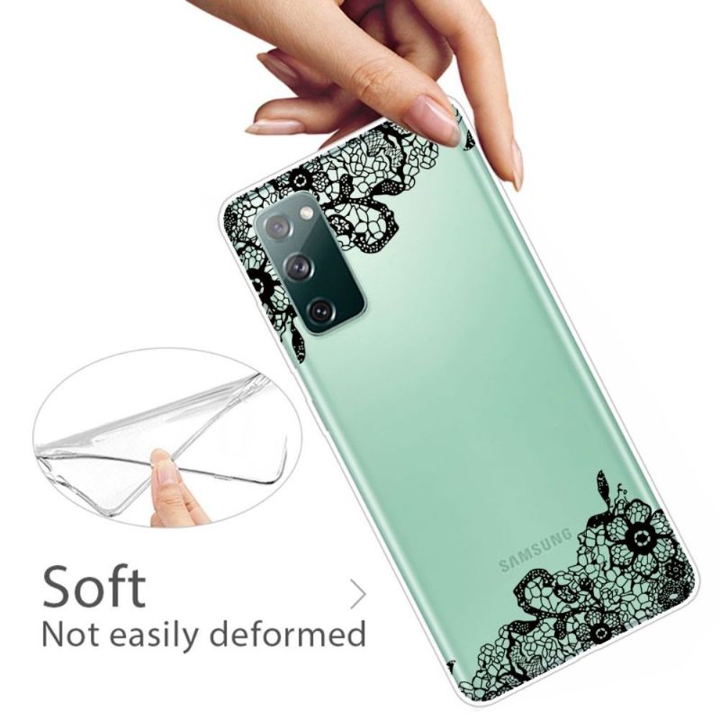 Coque Samsung Galaxy S20 FE fleur dentelle