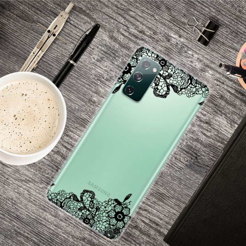Coque Samsung Galaxy S20 FE fleur dentelle