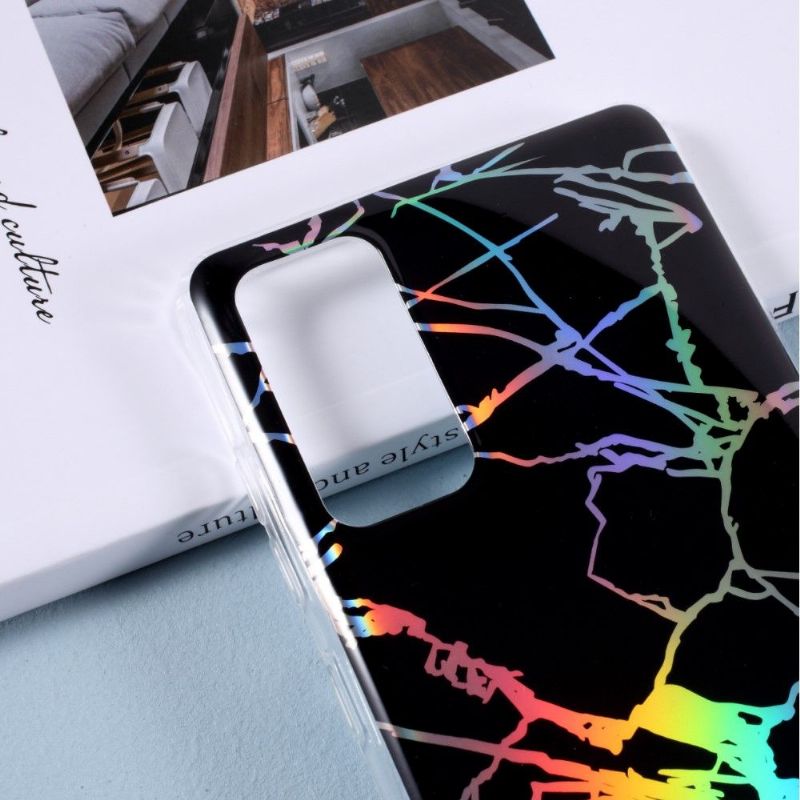 Coque Samsung Galaxy S20 FE marbre effet métallisé
