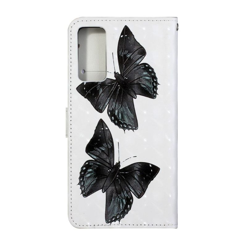 Housse Samsung Galaxy S20 FE Papillons Noirs