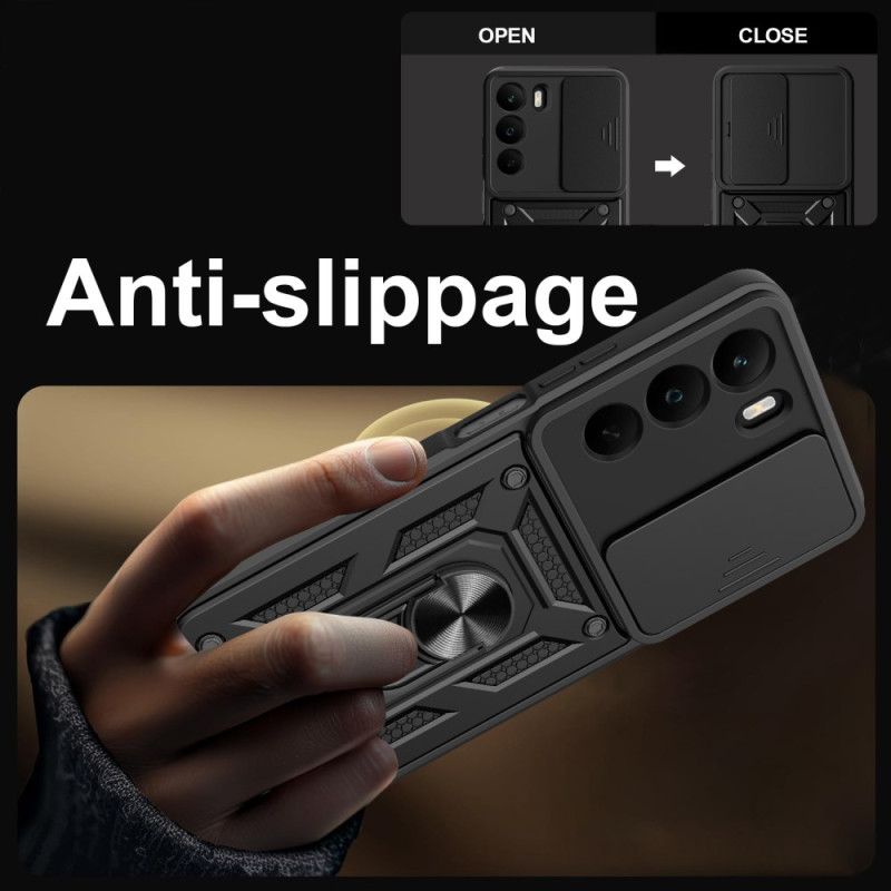 Coque Realme C71 Couvercle Coulissant pour Caméra et Support