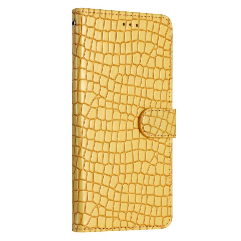 Housse Oppo A98 5G Crocodile avec Lanière