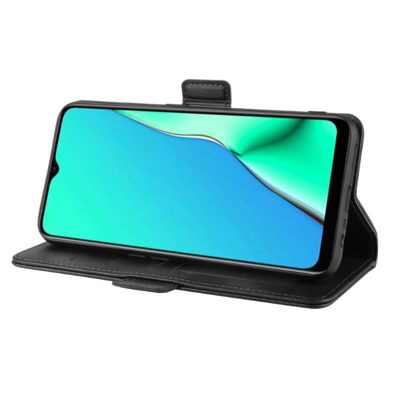 Oppo A9 2020 - Housse revêtement mat style portefeuille
