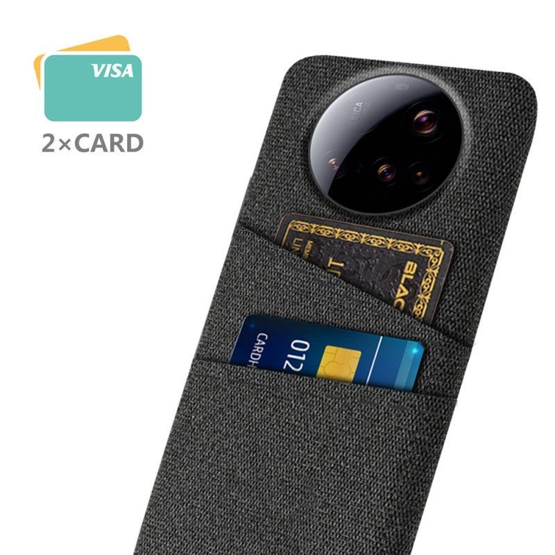 Coque Xiaomi 15 Ultra Tissu Double Porte-Cartes