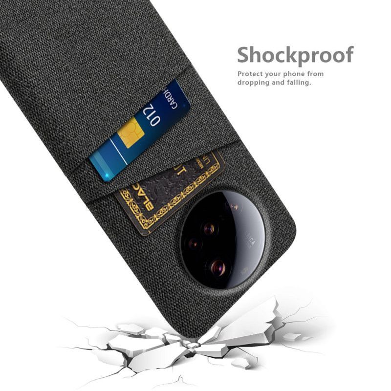 Coque Xiaomi 15 Ultra Tissu Double Porte-Cartes