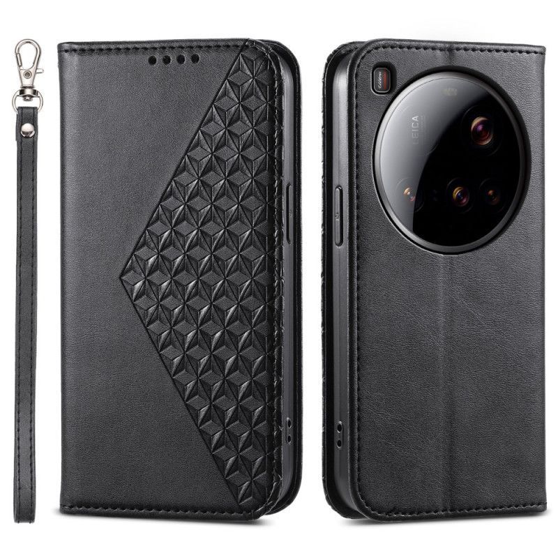 Flip Cover Xiaomi 15 Ultra Portefeuille à Lanière