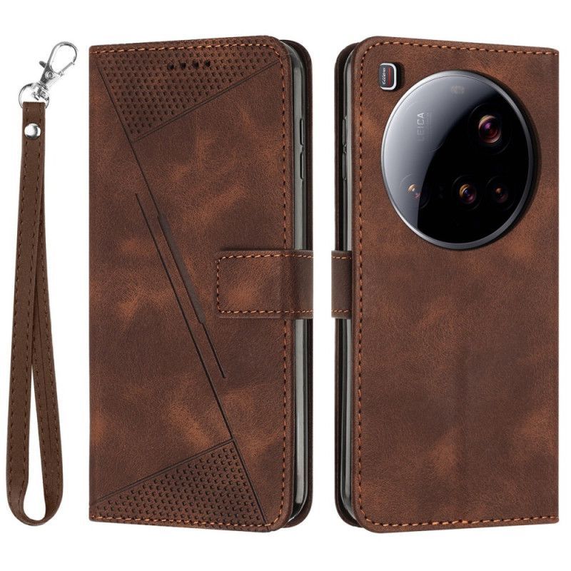 Housse Xiaomi 15 Ultra Lignes Géométriques à Lanière