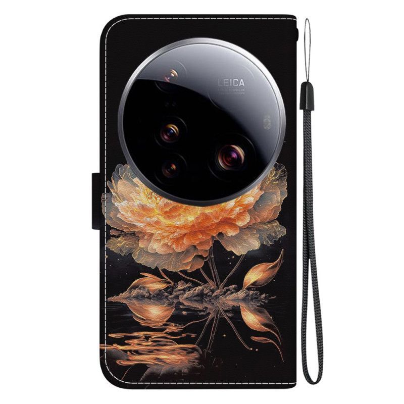 Housse Xiaomi 15 Ultra Pivoine Dorée