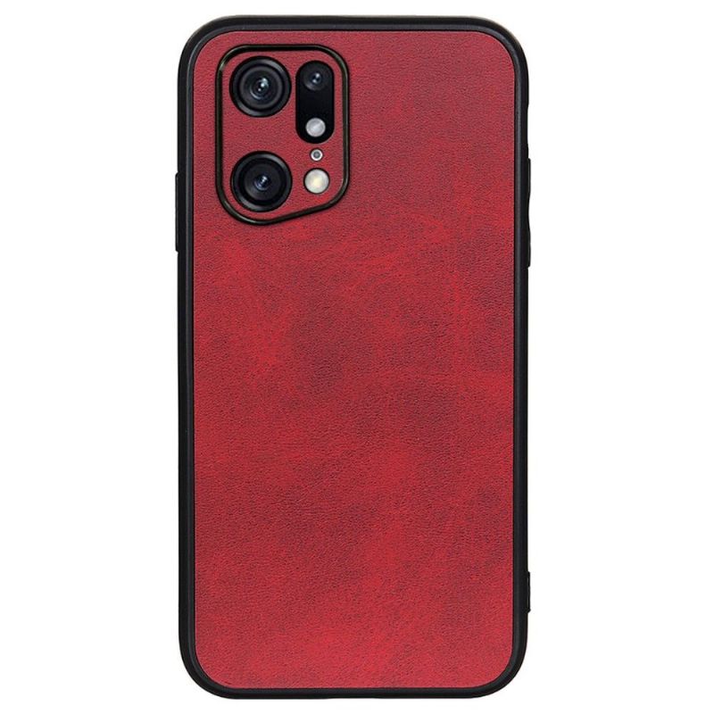 Coque Oppo Find X5 Pro Jazz simili cuir vintage