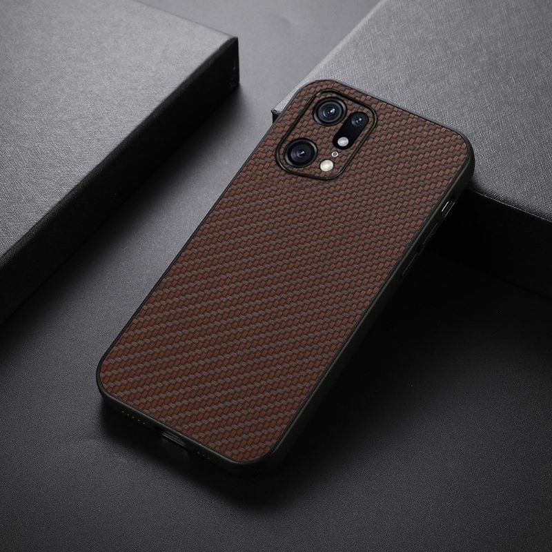 Coque Oppo Find X5 Pro Style Fibre de Carbone
