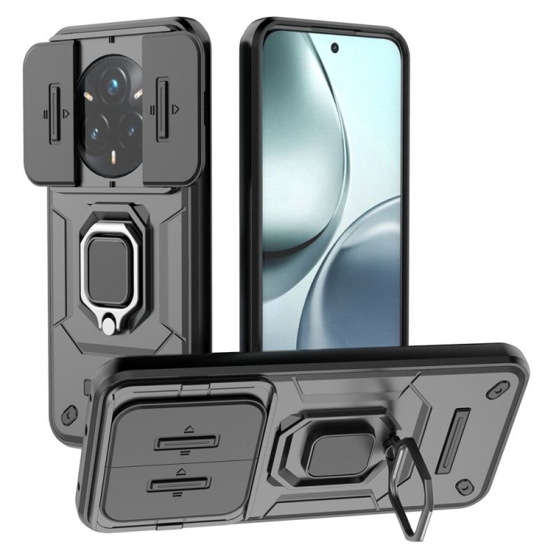 Coque Realme 14 Pro Plus 5G Ring Résistante avec Protecteur Appareil Photo Coulissant