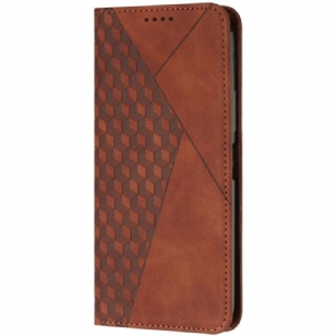 Flip Cover Realme 14 Pro Plus 5G Effet Daim Losanges