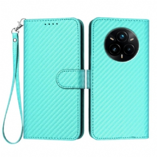 Housse Realme 14 Pro Plus 5G Fibre Carbone à Lanière