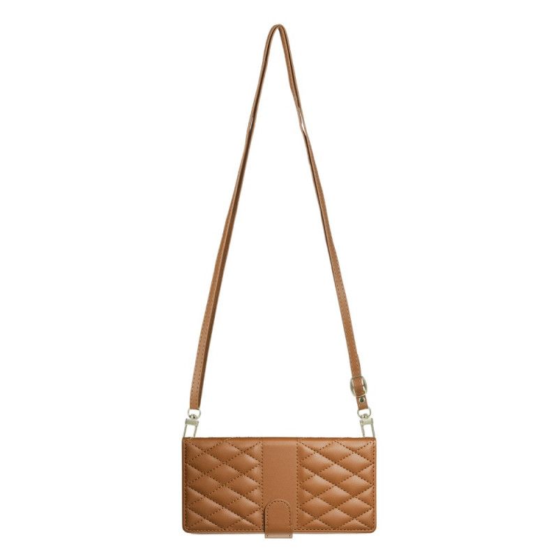 Housse Realme 14 Pro Plus 5G Matelassée avec Lanière et Bandoulière