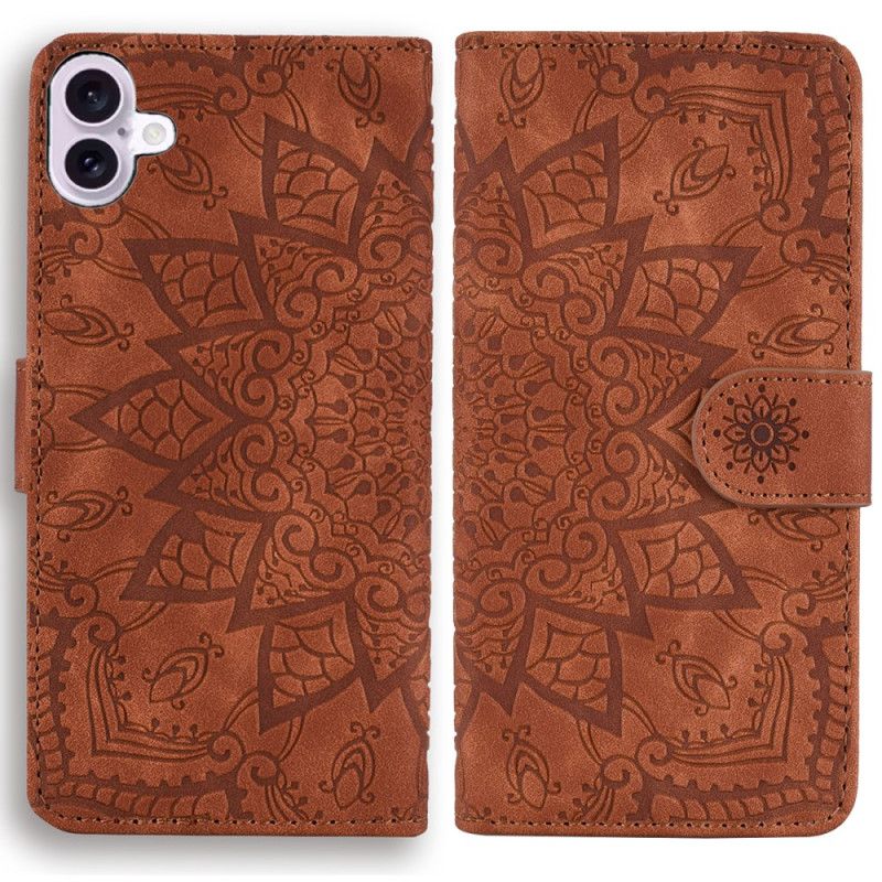 Housse iPhone 16 Effet Daim Mandala