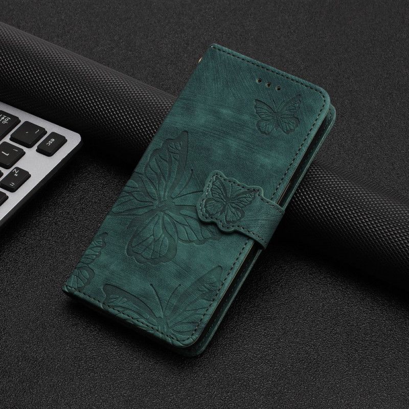 Housse iPhone 16 Portefeuille Motif Papillons